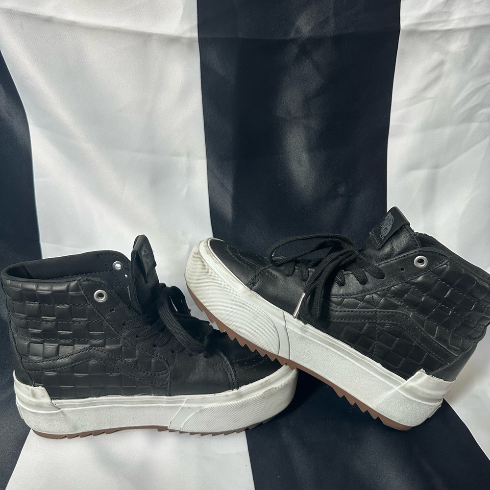 Vans Black High-Top Sneakers with White Accents